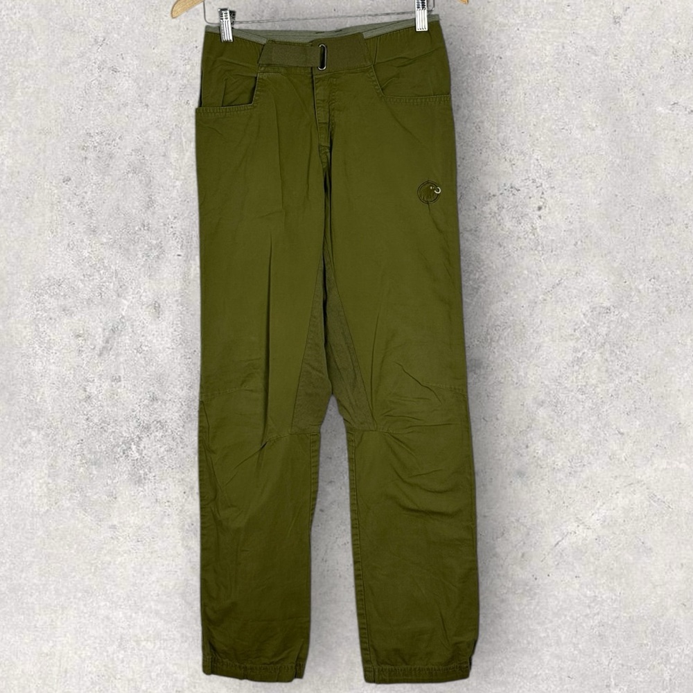 Mammut‎ Massone Pants Mens Size 28 Olive Green Mountain Climbing Hiking Outdoors